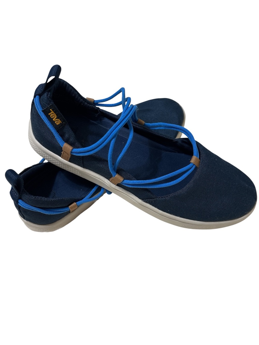 Teva Navy Slip-On Shoes with Bungee Laces